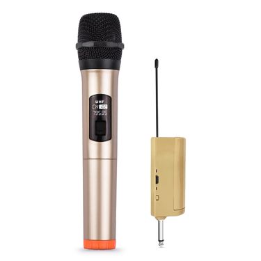 Handheld Wireless Microphone UHF Dynamic Mic with Portable Mini Receiver Compatible with Speaker Karaoke System Home Theater_voghion.com