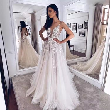 Women's Clothing Evening Dress One Piece Dropshipping New Light Wedding Dress_voghion.com