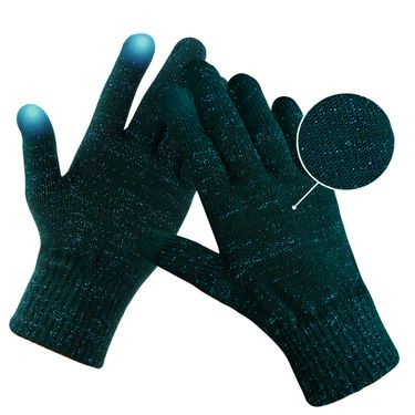2024 Autumn/Winter Deep Green Touchable Soft, Fashionable, Warm, Finger to Full Finger, Daily Commuting Magic Gloves,_voghion.com