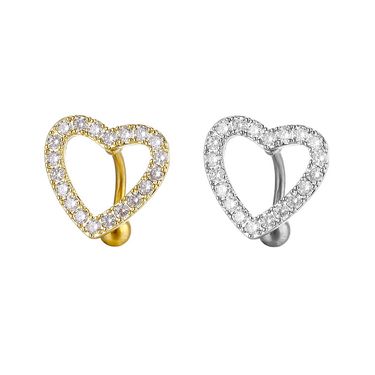 1Pc Heart Belly Button Ring Navel Piercing Ring Cooper Belly Button Piercing Ring JewelryNavel Pircing Umbilical Pircing Ring_viptrois.com
