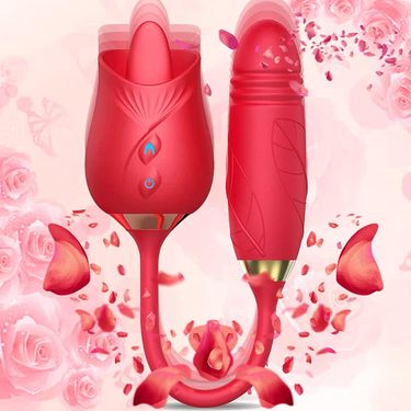 2024 Women Portable Rose Toy,Rose Vibrator Sex Toys For Women With Washable And Rechargeable Features-Red_voghion.com