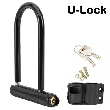 Bicycle U Lock Portables MTB Road Bike Wheel Lock With Key Anti-theft Safety Motorcycle Scooter Cycling Bicycle Accessories_voghion.com