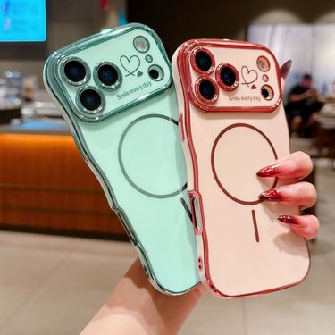 For Magsafe Magnetic Large Window Phone Case For IPhone 17 16 13 15 14 11 12 Pro Max Plus 16e 17 Air Shockproof Silicone Cover_voghion.com