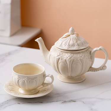 European-style coffee cup, English-style kettle set, water cup, afternoon tea set, retro style tea cup_voghion.com