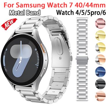 Metal Strap For Samsung Galaxy Watch 7 5 4 40mm 44mm Stainless Steel Band For Samsung Watch 6 43mm 47mm Business Bracelet Correa_voghion.com