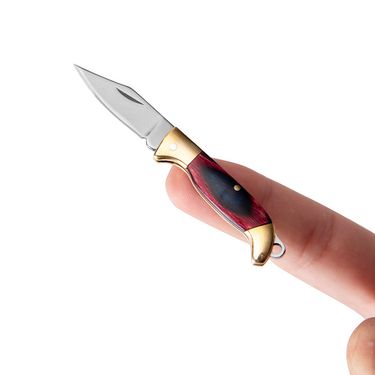 【Pocket Knife】Mini Folding Legal Small Brass Keychain Unboxing Knife_voghion.com