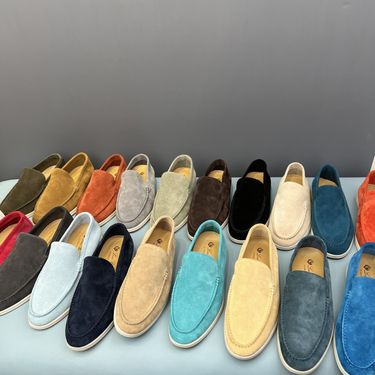 2024 New Le Fu Shoes Men's Genuine Leather LP Soft Bottom British Style One Step Stepping Nuo You Pianya_voghion.com