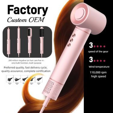 4-Speed AC Motor Hair Dryer With Ionic Technology - Salon-Grade Blow Dryer For Home/Dorm Use (1300W, ABS+PC Shell, Overheat Protection)_voghion.com