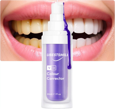 Glory Smile V34 Teeth Whitening Essence V34 Small Purple Bottle Toothpaste To Remove Yellow Teeth Stains Cross-Border Wholesale_voghion.com