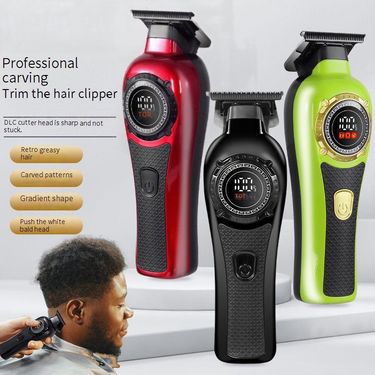 Professional Cordless Hair Clipper With LCD Display - Rechargeable Hair Trimmer For Men & Women, Adjustable Blade, Quiet Operation_voghion.com
