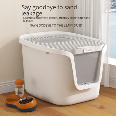Cat Litter Box Fully Enclosed Deodorizing Top Entry Extra Large Anti Splash Cat Feces Box Sand Box Cat Toilet Cat_voghion.com