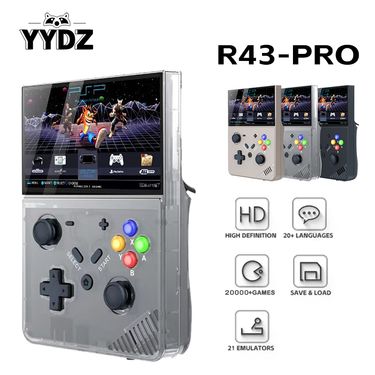 R43 Pro Retro Handheld Video Game Console HD 4.3-inch LED Screen Original 3D Home 4K Large PSP PS1 Built In 25_voghion.com