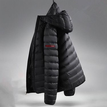 Men's Clothing 25 New Light Cotton Autumn And Winter Cotton Clothing Warm Leisure Large Size Short Stand Collar Hooded Jacket_voghion.com