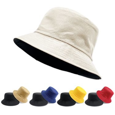 Summer Double Sided Parent Child Fisherman Women Small Face Covering UV Protection With Large Brim Sun Hat For Men_voghion.com