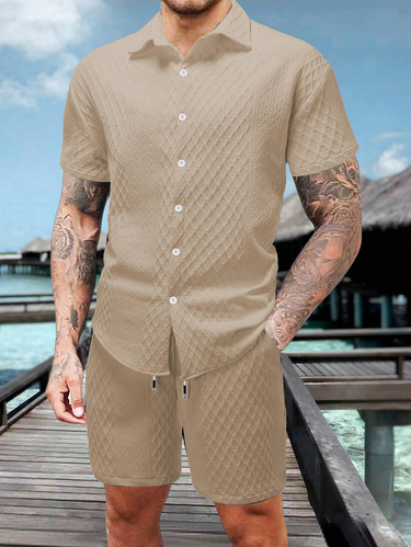 Men's Summer 2025 Casual Sportswear Set - Breathable Short Sleeve T-Shirt & Comfortable Shorts - Lightweight & Quick-Dry For Gym, Running, Trave_voghion.com