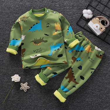 Children's Thermal Underwear Set With Fleece Thickening Boys And Girls Autumn Baby Warm Clothes Baby Clothes Winter_voghion.com