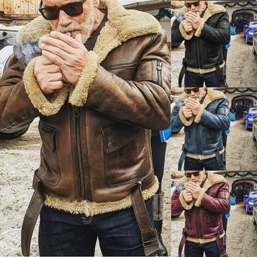 2024 Winter New Product leather plush Street fur integrated men's thickened jacket_voghion.com