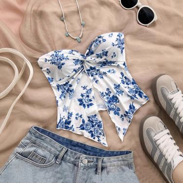 European And American Style Cross Border Spring New Slim Waist Vest Sexy Print_voghion.com