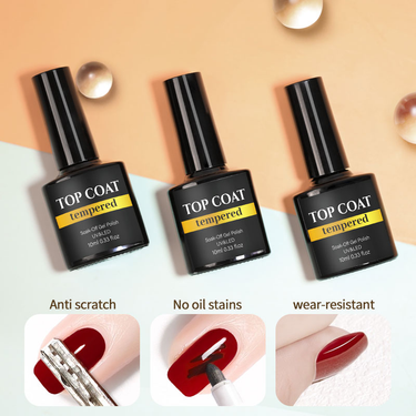 Parkson Super Top Coat Base Top Gel Nail Polish Matte Top Coat Super Bright No Wipe Top Nail Gel Polish Reinfore Gel_voghion.com