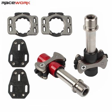Wholesale Road Bike Aluminum Alloy Cross Lollipop Three Bearing Lock Pedals With Cleats_voghion.com