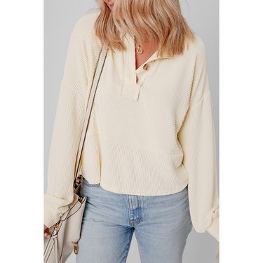 Winter New Solid Color Texture Versatile Hoodie 2025 Casual Loose Knitted Long Sleeve Top For Women_voghion.com