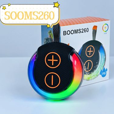 Handheld portable outdoor mini home RGB light effect subwoofer card insertion Bluetooth small speaker boom 260_voghion.com