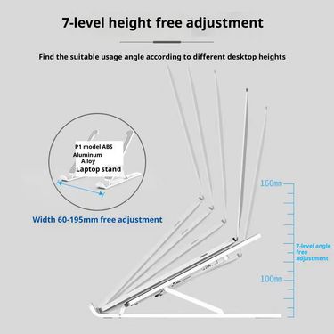 P1 Laptop Stand Desktop Phone Tablet Portable Cooling Base Adjustable Height Floating Bracket_voghion.com