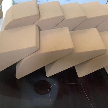 Fitness High Density Fine Particle Cork Triangle Yoga Brick_voghion.com