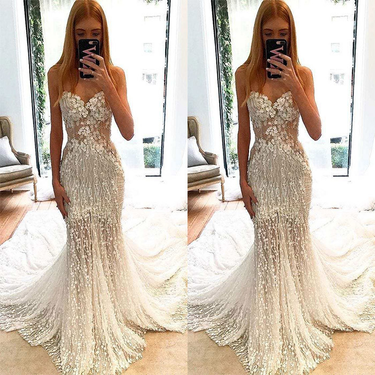 Women's fashion lace bag hip banquet wedding Bridesmaid dress banquet dress_voghion.com