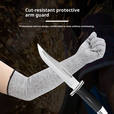 Professional Grade 5 Cut-Resistant Sleeves - Extended Arm Protection Gloves For Glass Handling, Metal Work & Industrial Safety_voghion.com