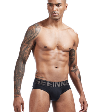 New men's sexy underwear Men's high raised briefs low rise cotton underwear_voghion.com