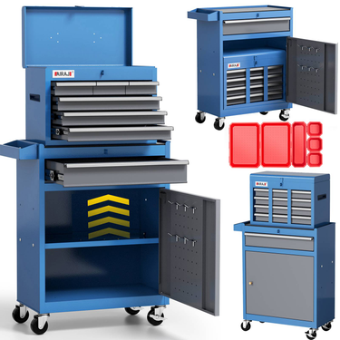 AIRAJ Tool Chest 7-Drawer | Heavy Duty Tool Chest On Wheels | Detachable Top Metal Tool Box | Garage Storage Tool Cabinet For Repair Room,Warehouse_voghion.com