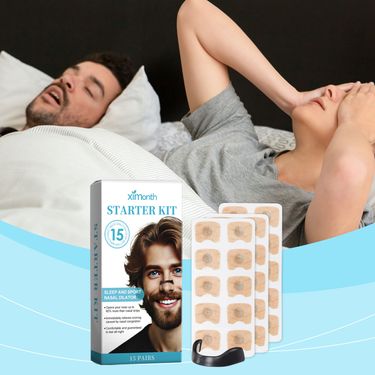 XIMONTH Anti Snoring Nasal Dilator Night Sleep Anti Snoring Care Sleep Nose Clip Nose Patch Care Set_voghion.com