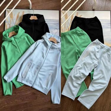 Men's Clothing Technology Leisure Sports Hooded Jacket Casual Pants Coat Suit_voghion.com
