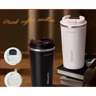 New Smart Temperature Display Coffee 304 Stainless Steel Insulated Portable Car Gift Cup Customizable_voghion.com