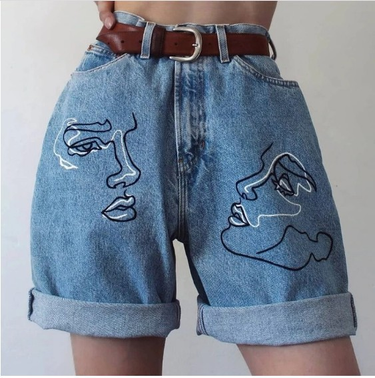 Women's Clothing ins Internet Celebrity Slim-hem Denim Shorts Cute Casual Shorts Boyfriend Jeans_voghion.com