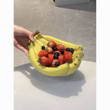 Exquisite Plate Ceramic Fruit Bowl New Baaa Diig Table Livig Room Decoratio Home Storage Light Luxury Easy To_voghion.com