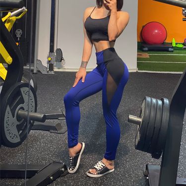 Women's fashion LULU high waist gauze sports pants fitness pants_voghion.com