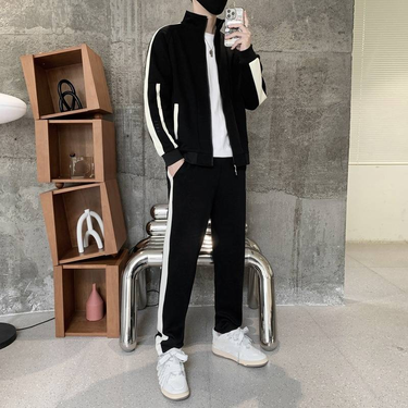Men's Clothing Stand Collar Jacket For Men In Spring And Autumn, All Match Casual Color Matching Jacket_voghion.com