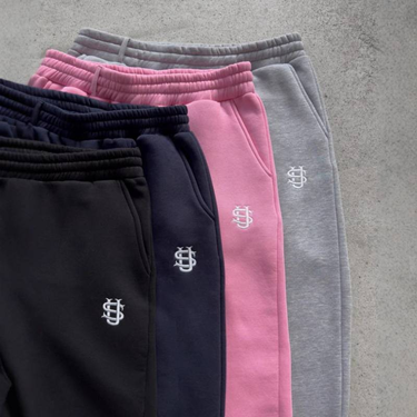 Embroidered Zipper Sweatpants Suit Casual Trousers Suit High Street Rap Street US Size Men's And Women's Sweatpants Suit_voghion.com