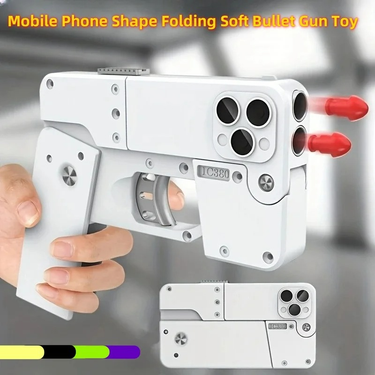 Mobile Phone Shape Folding Soft Bullet Gun Toy Novelty Toys, Adults And Kids Creative Bullet Gun Sports_voghion.com