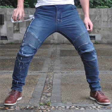 Motorcycle Riding Jeans For Men & Women - All-Season Waterproof, Windproof & Breathable With Built-in Knee Protectors - Stretch Denim For Comfort_voghion.com