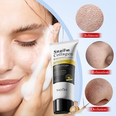 SADOER Snail Collagen Mild in English, Non irritating Facial Cleanser_voghion.com