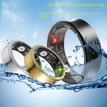 Rings Smart Ring Bluetooth Ring Fashion Multi Functional Black Technology Waterproof Sleep Heart Rate Exercise Monitoring Blue_voghion.com