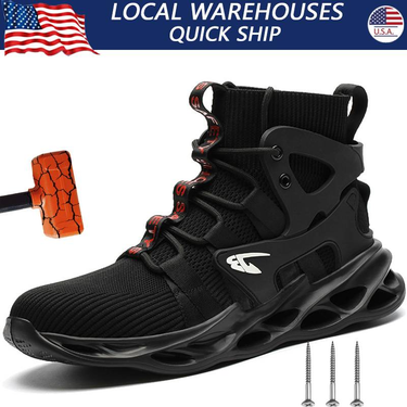 Men's Safety Shoes Anti-Impact Anti-Piercing Lightweight Work Boots Lightweight Breathable Sporty Design For Outdoor Work Shoes_voghion.com
