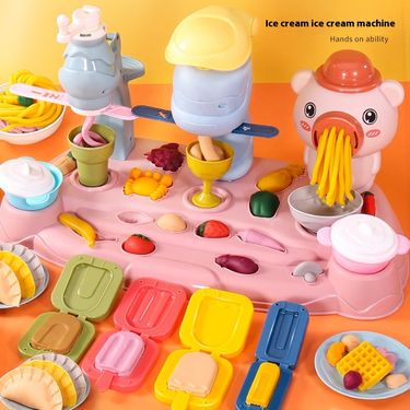Piggy Noodle Machine Tool Set Colored Children's Toys Rubber Mold Handmade Mud for Home Making Men and Women_voghion.com