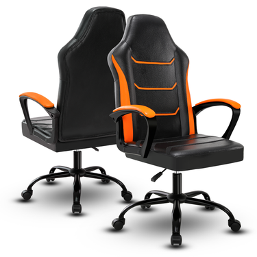 Gaming Chairs With Footrest, Ergonomic Gaming Computer Chair For Adults, PU Leather Office Chair Height Adjustable Chairs With Wheels, 360°Swivel_voghion.com