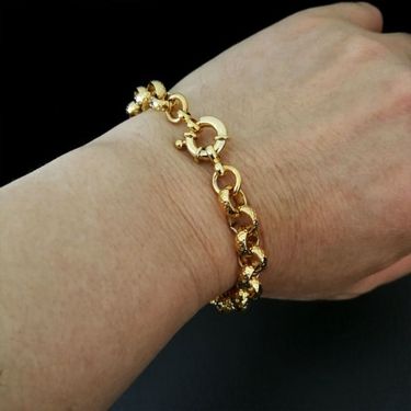 Belcher Bolt K Mens Womens Solid Bracelet Gift In 18-24cm Length_voghion.com