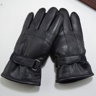 Men Women Winter Outdoor Riding Warm Thickened Gloves Sheep Genuine Leather And Fur Integrated_voghion.com