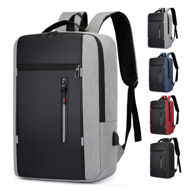 Men's Backpack Simple Usb Charging Business Computer Bag, Men's Multi Functional Student Large Capacity School Bag_voghion.com